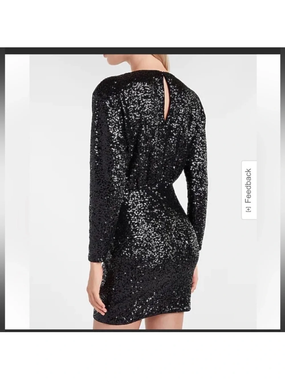 Express black sequin mini cocktail dress